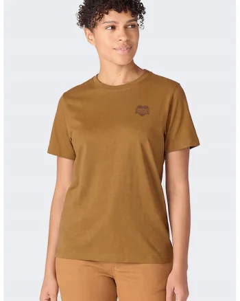 Tricou dama  Irvine Heritage, relaxat, editie limitata, maro, bumbac/poliester