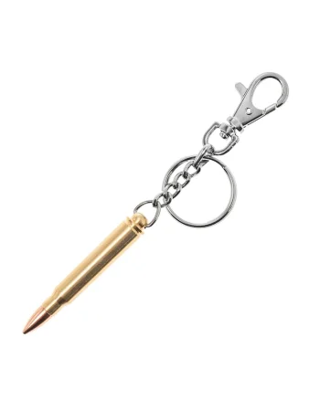 Breloc,  imitatie glont, alama, 6cm