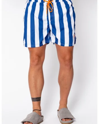 Pantaloni scurti de baie Line Blue/White 22416, BLUE