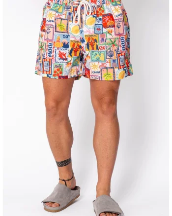 Pantaloni scurti de baie Postage Color 22441, Multicolor