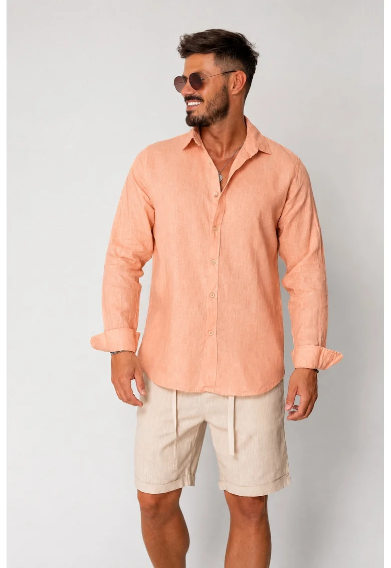 Camasa din 100% In Premium Light Orange 22159, Portocaliu deschis