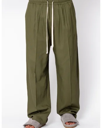 Pantaloni lung din IN cu elastic Oversized Kaki 22302, Kaki
