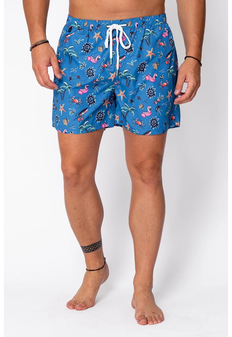 Pantaloni scurti de baie Palm Blue 22424, Blue Royal