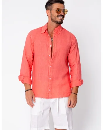 Camasa din 100% In de plaja Coral 22180, Coral