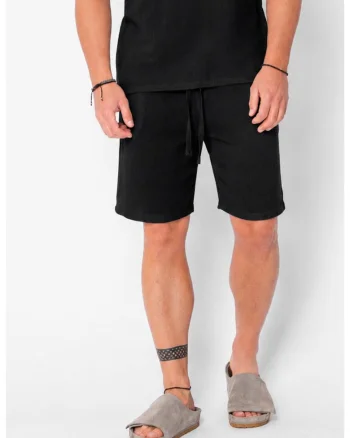 Pantaloni scurti tricotati Black 21167, Negru