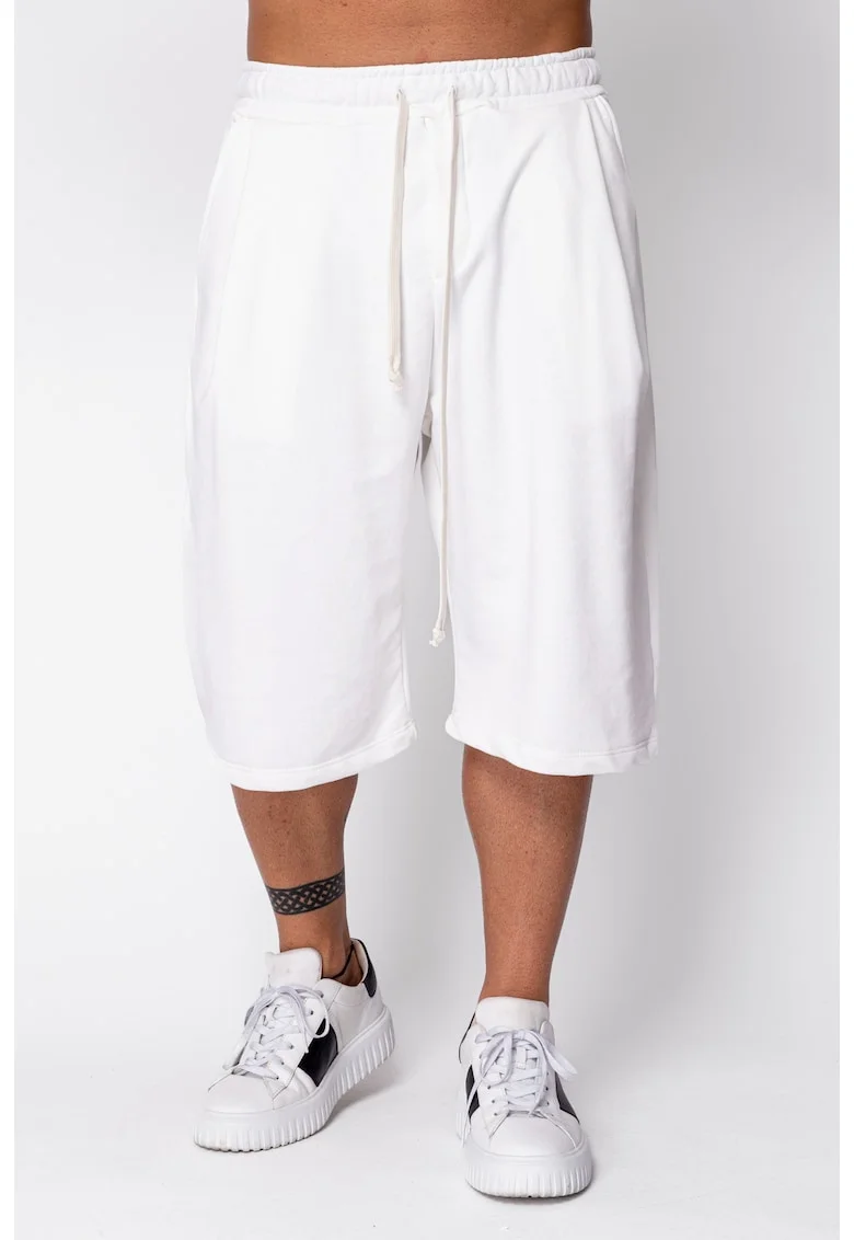 Pantaloni scurti Super Oversized Balloon Fit Off White 22380, Alb