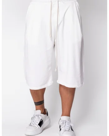 Pantaloni scurti Super Oversized Balloon Fit Off White 22380, Alb