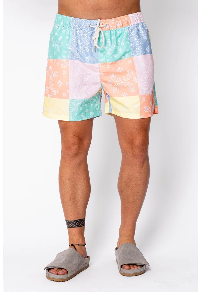 Pantaloni scurti de baie Square Pal Color 22431, Multicolor