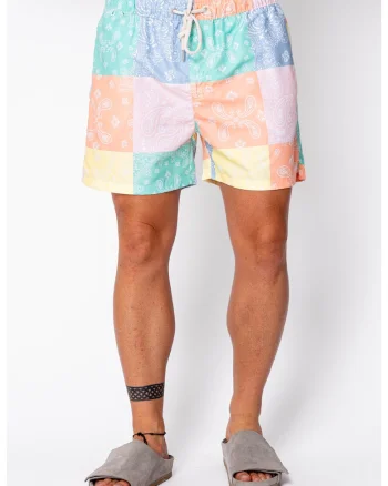 Pantaloni scurti de baie Square Pal Color 22431, Multicolor