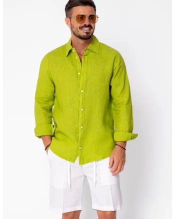 Camasa din 100% In de plaja Green 22176, Verde
