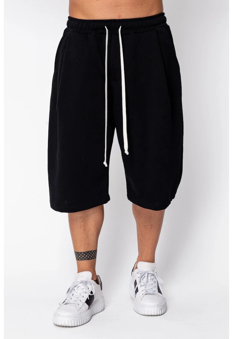 Pantaloni scurti Super Oversized Balloon Fit Black 22385, Negru