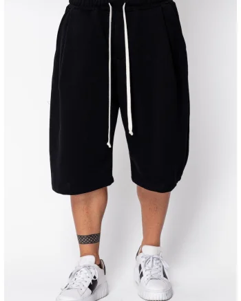 Pantaloni scurti Super Oversized Balloon Fit Black 22385, Negru