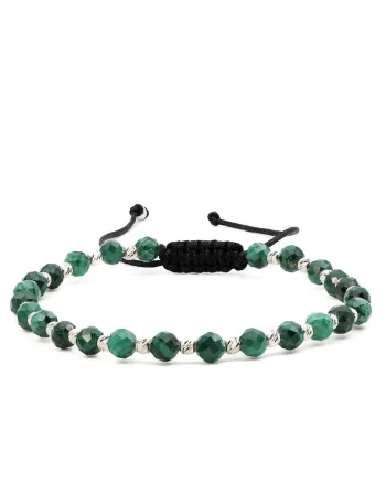 Bratara cu 22 bile de Argint 925, Verde