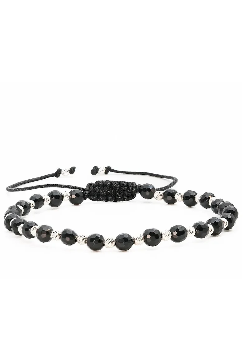 Bratara cu 22 bile de Argint 925, Negru