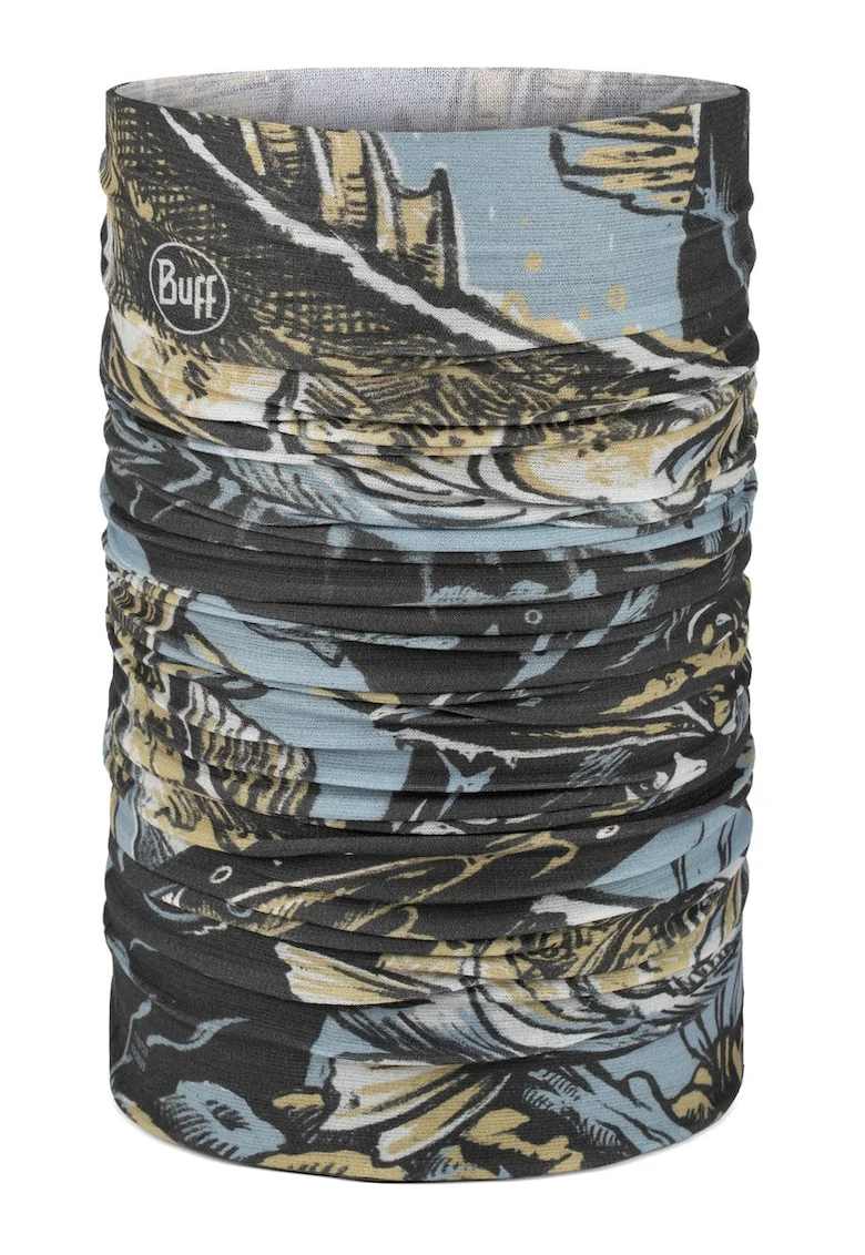 Bandana  Coolnet UV, WALLEYE DUSTY BLUE, culoare multicolor, multisport, pentru adulti, marime universala