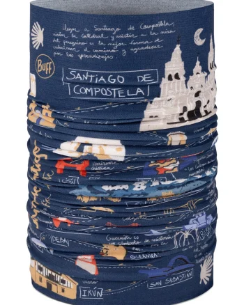 Bandana  Coolnet UV, CAMINO NORTE NAVY, culoare albastru inchis, multisport, pentru adulti, marime universala
