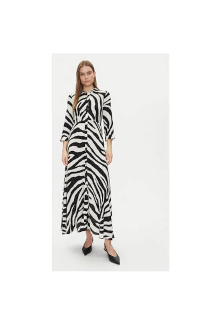 Rochie camasa dama  Viscoza, Bej