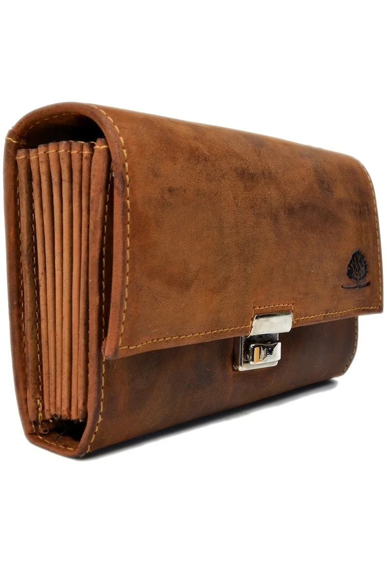 Portofel pentru ospatar unisex piele naturala maro antichizat (1785-25) 17.5 x 9.5 x 4 cm, VINTAGE,