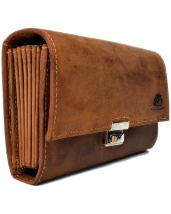 Portofel pentru ospatar unisex piele naturala maro antichizat (1785-25) 17.5 x 9.5 x 4 cm, VINTAGE,