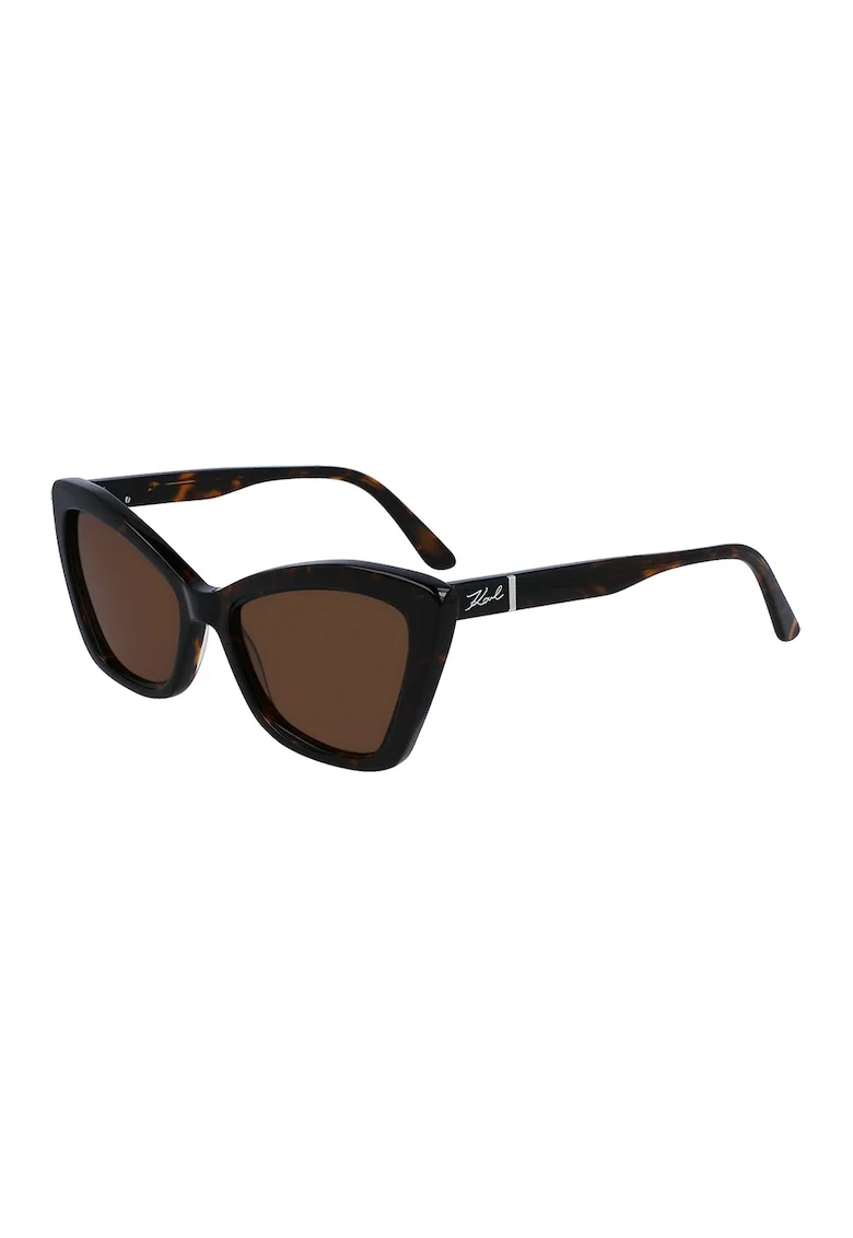 Ochelari de soare cat-eye, Maro inchis/Portocaliu
