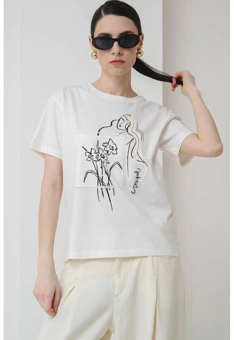 Tricou din bumbac Paraguay, Alb murdar