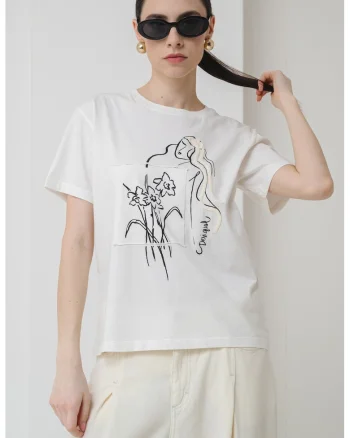 Tricou din bumbac Paraguay, Alb murdar