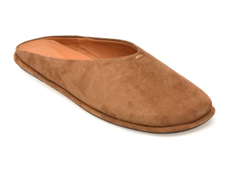 Papuci GRYXX maro, 4792701, din piele intoarsa