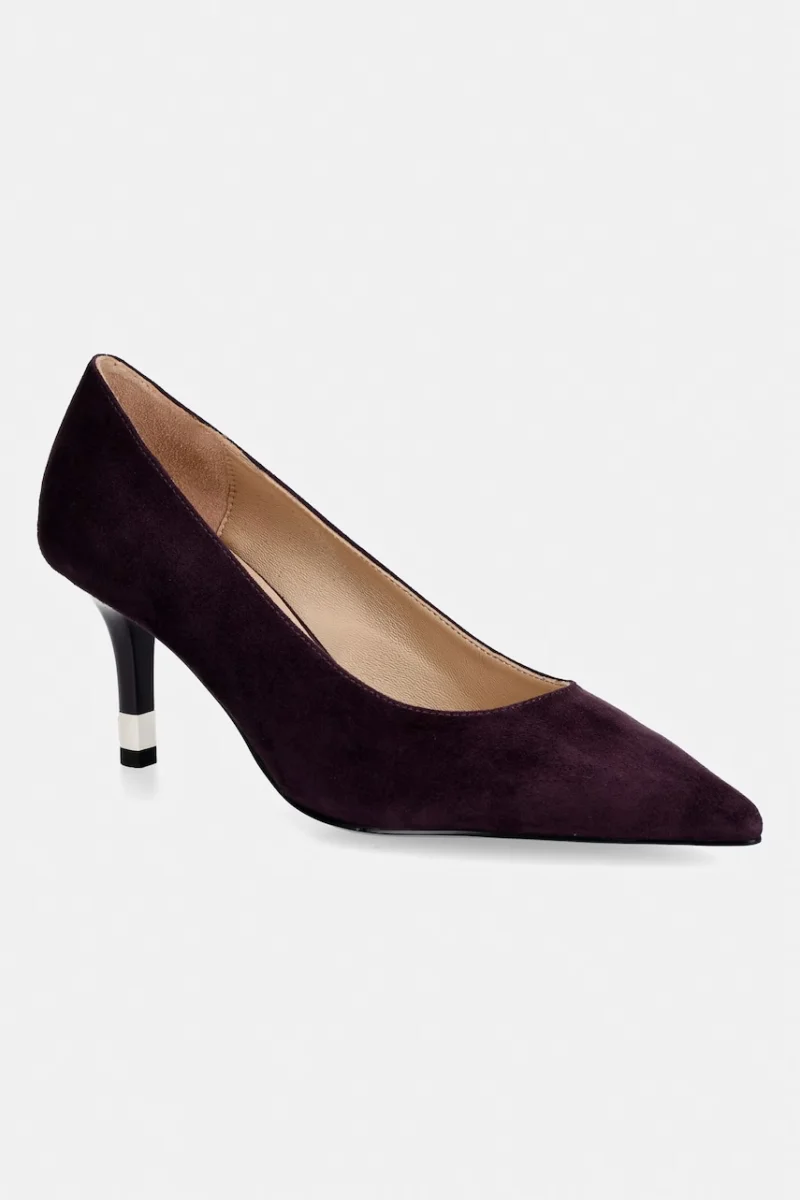 Furla pantofi cu toc stiletto din piele întoarsă Aria