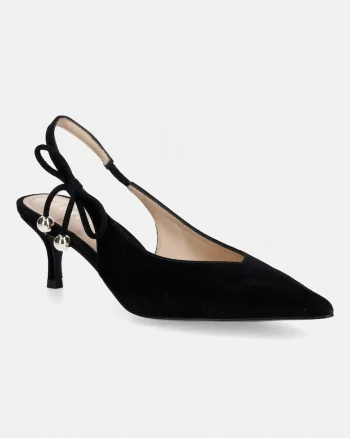 Furla pantofi cu toc stiletto din piele întoarsă Poppy