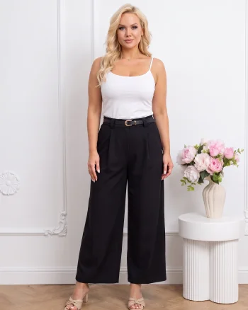 Pantaloni eleganți palazzo negri...