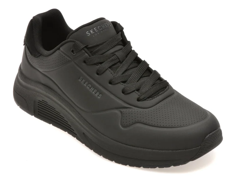 Pantofi sport SKECHERS negri, UNO LITE 2, din piele ecologica