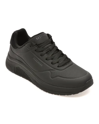 Pantofi sport SKECHERS negri, UNO LITE 2, din piele ecologica
