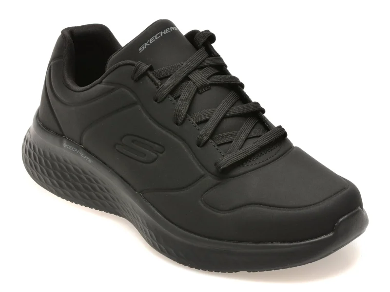 Pantofi sport SKECHERS negri, SKECH-LITE PRO, din piele ecologica