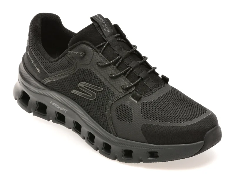 Pantofi sport SKECHERS negri, ARCH FIT GLIDE-STEP PRO, din material textil