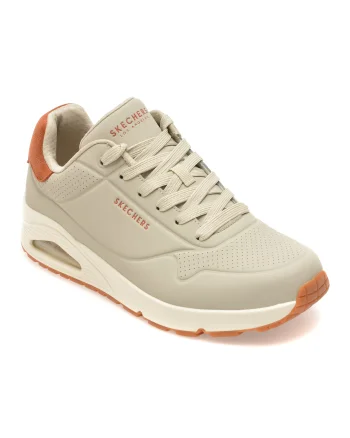 Pantofi sport SKECHERS gri, UNO, din piele ecologica
