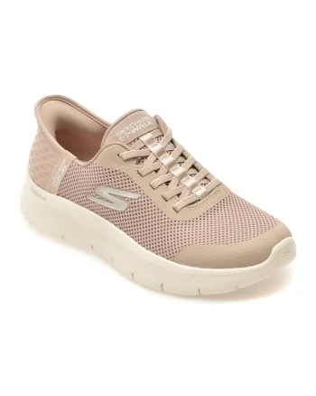 Pantofi sport SKECHERS gri, GO WALK FLEX, din material textil