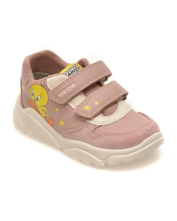 Pantofi sport GEOX roz, B665QA, din piele ecologica