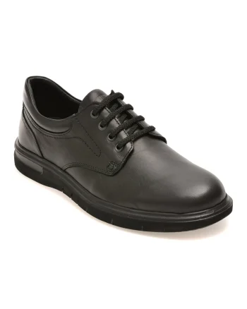 Pantofi OTTER negri, 2804, din piele naturala