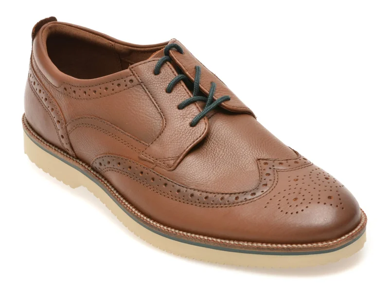 Pantofi eleganti CLARKS maro, TAHOE LIMIT, din piele naturala