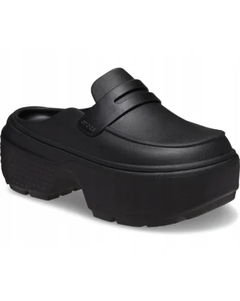 Saboti Platforma Femei,  Loafer 209937 Clog, Negru, Negru