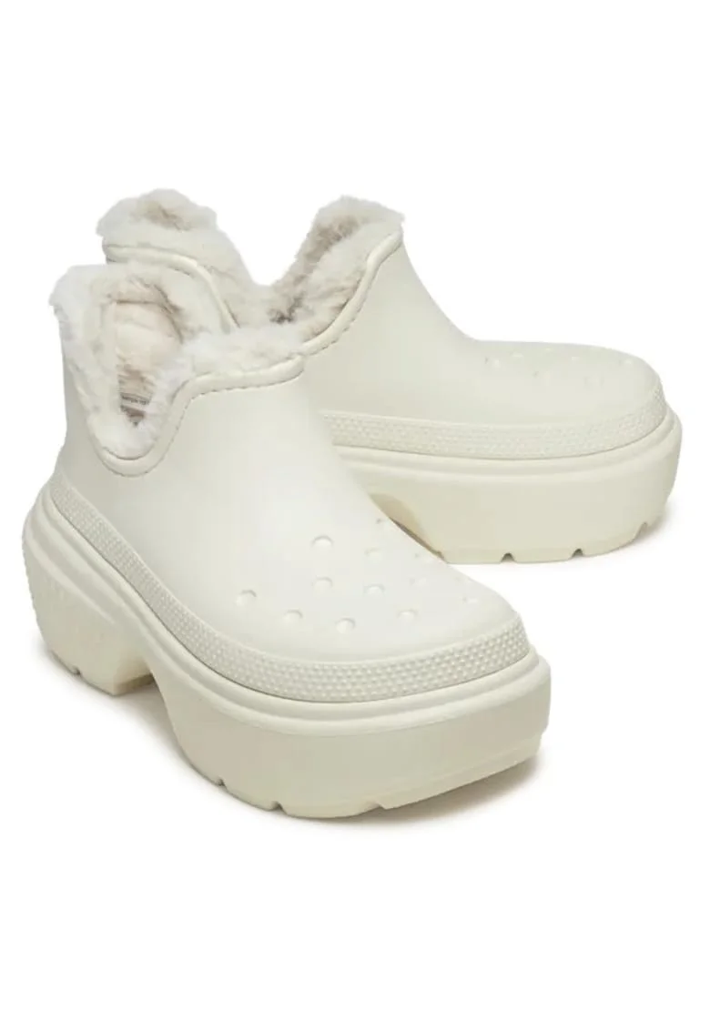 Saboti Izolati Platforma Femei,  Stomp Lined Shorty Boot, Bej,