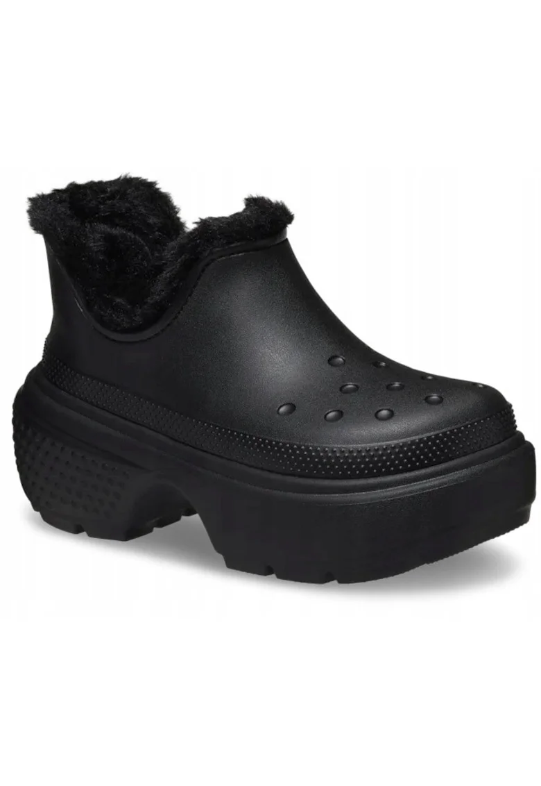 Saboti Izolati Platforma Femei,  Stomp Lined Shorty Boot, Negru, Negru