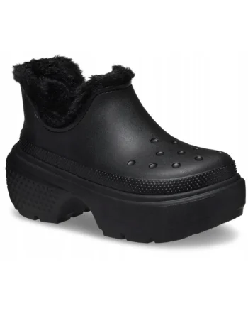 Saboti Izolati Platforma Femei,  Stomp Lined Shorty Boot, Negru, Negru