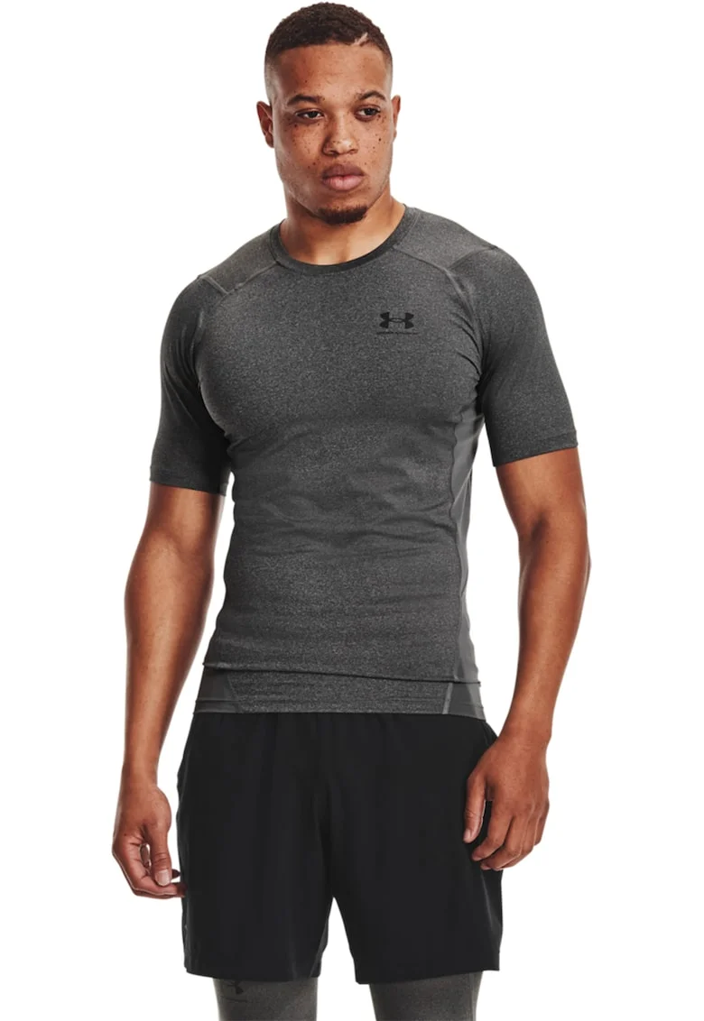 Tricou de compersie pentru fitness HeatGear®, Gri inchis melange