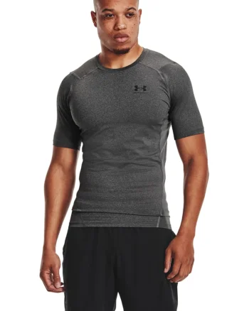 Tricou de compersie pentru fitness HeatGear®, Gri inchis melange