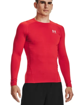 Bluza de compresie pentru fitness HeatGear®, Rosu