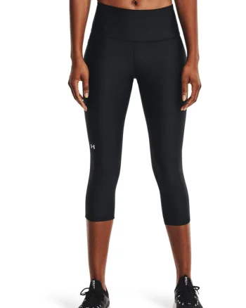 Colanti capri pentru fitness HeatGear®, Alb/Negru