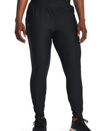 Pantaloni cu slituri cu fermoar la glezna, pentru alergare Qualifier, Negru