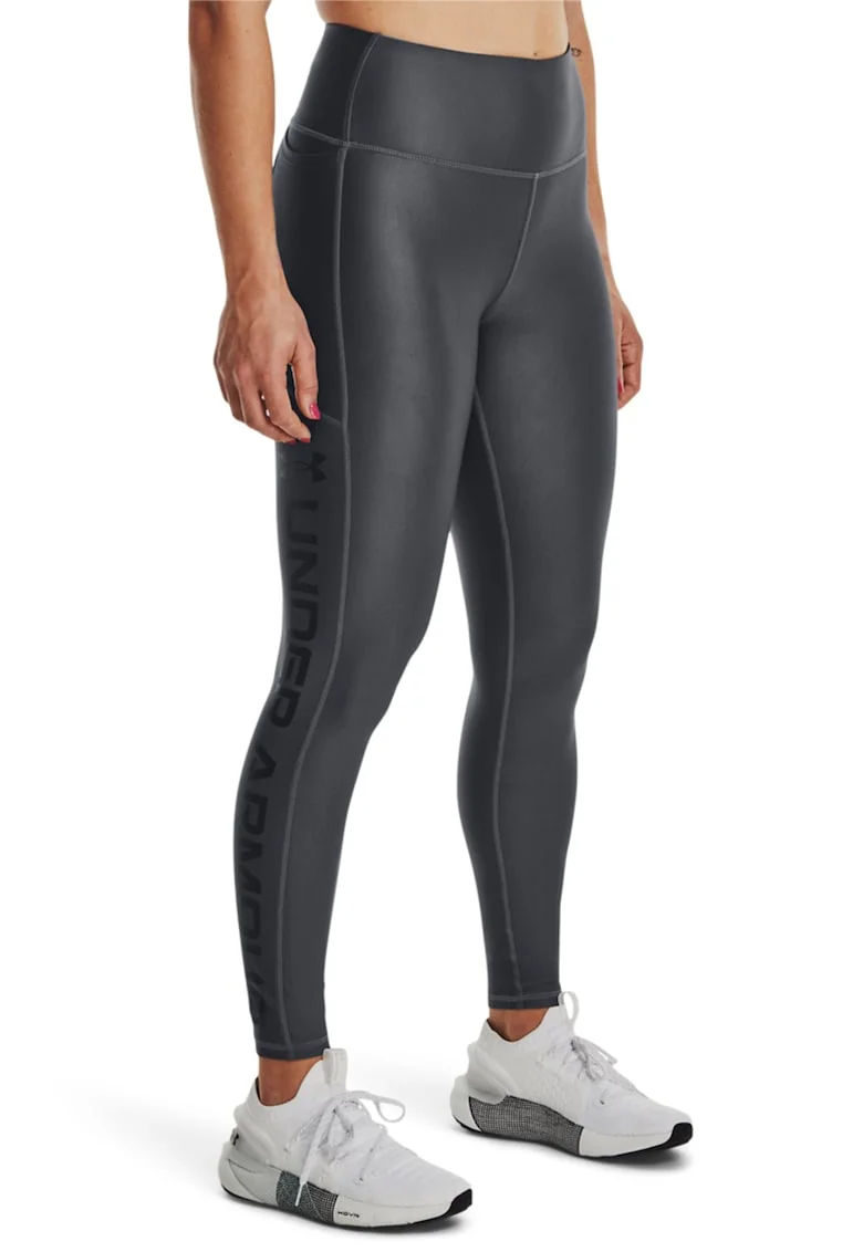 Colanti cu talie inalata, pentru fitness HeatGear®, Gri antracit