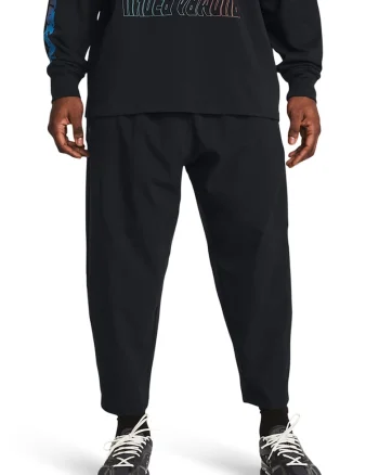 Pantaloni lejeri cu snur, pentru antrenament, Negru